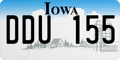 IA license plate DDU155