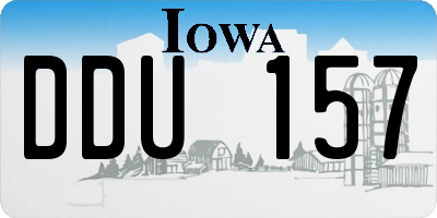 IA license plate DDU157