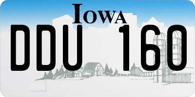 IA license plate DDU160