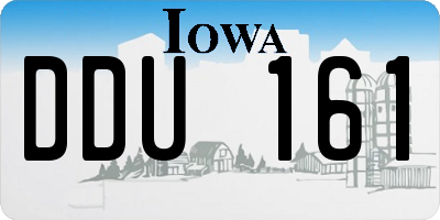 IA license plate DDU161