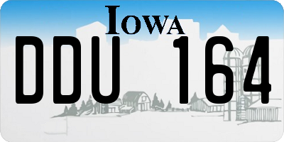 IA license plate DDU164