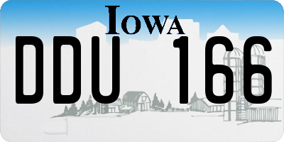 IA license plate DDU166