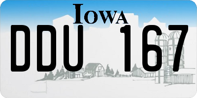 IA license plate DDU167