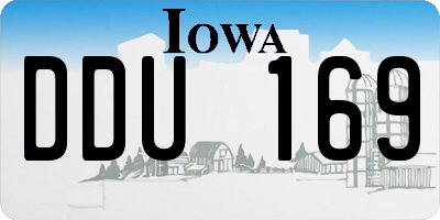 IA license plate DDU169