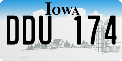 IA license plate DDU174