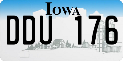IA license plate DDU176