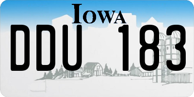 IA license plate DDU183