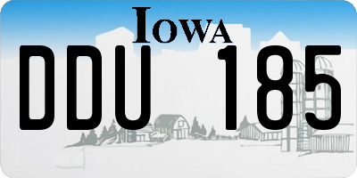 IA license plate DDU185