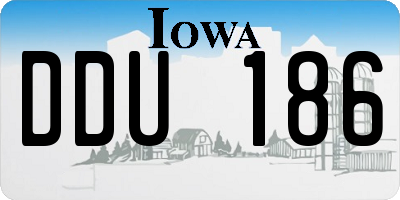 IA license plate DDU186
