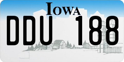 IA license plate DDU188