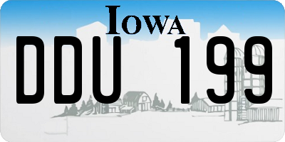 IA license plate DDU199