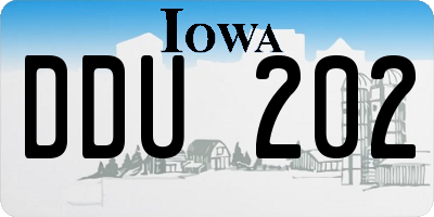 IA license plate DDU202
