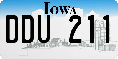 IA license plate DDU211