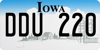 IA license plate DDU220