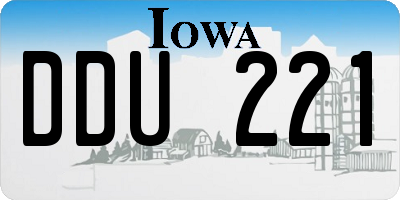 IA license plate DDU221