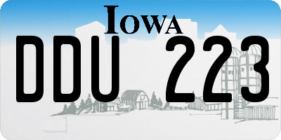 IA license plate DDU223