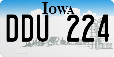 IA license plate DDU224