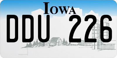 IA license plate DDU226