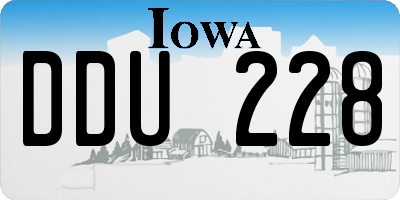 IA license plate DDU228