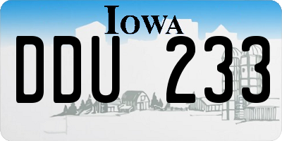 IA license plate DDU233