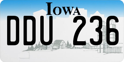 IA license plate DDU236