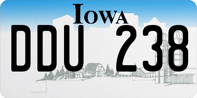 IA license plate DDU238