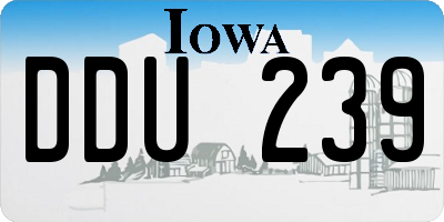 IA license plate DDU239