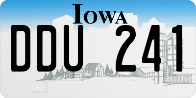 IA license plate DDU241