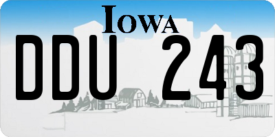 IA license plate DDU243