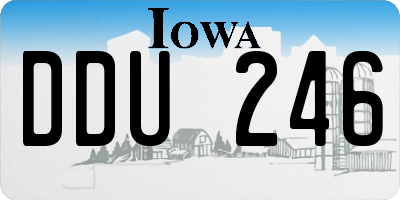 IA license plate DDU246