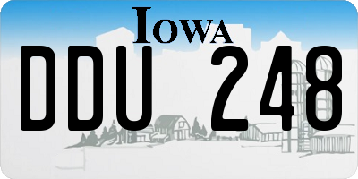 IA license plate DDU248