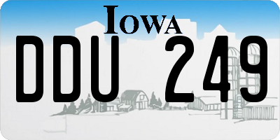 IA license plate DDU249