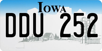 IA license plate DDU252