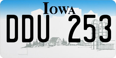 IA license plate DDU253