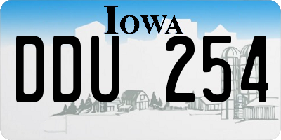 IA license plate DDU254