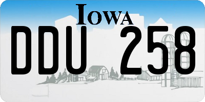 IA license plate DDU258