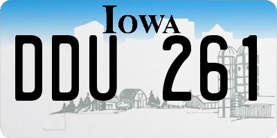 IA license plate DDU261