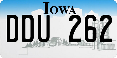 IA license plate DDU262