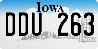 IA license plate DDU263