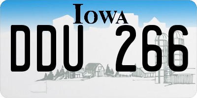 IA license plate DDU266