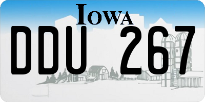 IA license plate DDU267
