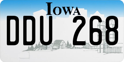 IA license plate DDU268