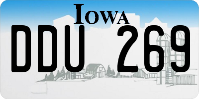 IA license plate DDU269