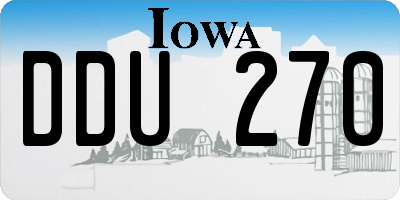 IA license plate DDU270