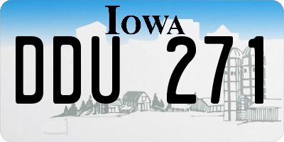 IA license plate DDU271