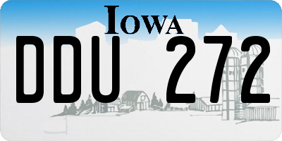 IA license plate DDU272
