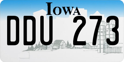 IA license plate DDU273