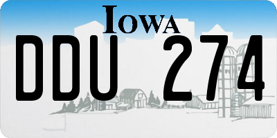 IA license plate DDU274