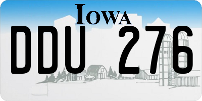 IA license plate DDU276