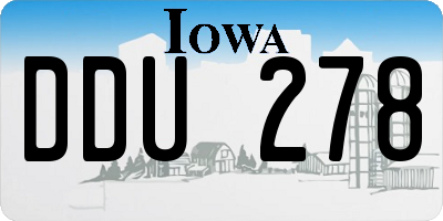 IA license plate DDU278